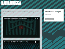 Tablet Screenshot of barbarossamusic.com